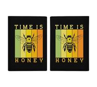 Bee Time is Honey Passport Holder Travel Wallet Case Cover with Card Slot for Women Men