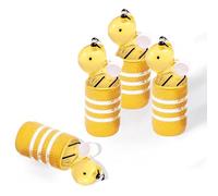 Bee Tire Valve Stem Caps Baker Accessories Aluminum Alloy Rustproof Universal Dust Cover Tire Air Caps Car SUV Motorcycle Funny Practical Tire Decoration Bee Gift Decoration 4 Pack