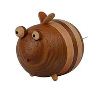 Bee Toothpick Box - North American Black Walnut German Beech 9x6.5x6.5cm | Toothpick Holder | Toothpicks Dispenser With 150 Pcs | Wooden Bee Toothpicks Holder For Dining Table, & Home Organization Use