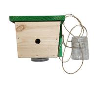 Bee Trap for Outdoors, Escape Proof Reusable Rustic Catcher - Wooden Bee Swarm Trap with Box | For Garden Roof Eaves Patio