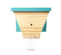 Bee Trap - Natural Wooden Beekeeping Box with Removable Vault | Nature Carpenter Bee Traps - for Home Park Yard Patio Porch Lawn Backyard Farm Raising Fondant Honey Honeycomb