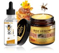 Bee Venom Anti-Aging Cream & Serum Set - Vegan Skin Care Duo for Fine Lines, Firming & Glowing Skin - Natural Bee Venom Face Cream & Wrinkle Remover Serum, Sensitive Skin Safe - 60 g + 30 ml