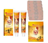 Bee Venom Arthritis Pain Relief Cream, 2 PCS Joint Arthritis Relief Creams and 4 Patches, Joint Soothing Pain Relieving Cream, Muscle Soreness Joint Treatment Cream, Bee Venom Massage Cream, 20g x 2