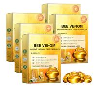 Bee Venom Capsules 5 Box Vaginal Capsules, Bee Venom Vaginal Capsules, Bee Venom Natural Slimming Capsules, Firming and Care Vagina,Revert to Tight and Tender State and Removes Odor