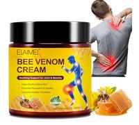 Bee Venom Cream 120g, Bee Venom Pain Massage Cream for Joint & Mobility, Help Muscles & Joint Recovery, Back, Neck, Hands, Legs Relief, with Glucosamine, Chondroitin, MSM & Arnica