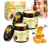 Bee Venom Cream Wrinkle Removal Bee Venom Skin Treatment Skin Tag Removal Bee Venom Comprehensive Cream, Natural Moisturizer for All Skin Types, Relieving, Smoothing and Hydrating Skin(2PCS*60G)