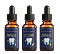 Bee Venom Dental Treatment Drops Mouthwash, 2026 Upgrade 50ml Natural Mouth Wash, Eliminate Bad Breath, Confident Smile, Gum Therapy Drops (3)