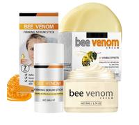 Bee Venom Firming Duo Set, Anti-Wrinkle Facial Essence Stick and Firming Cream Designed toImprove Skin Firmness, Restore Skin Elasticity, and Provide Hydration, Contains Vitamin E and Bee Venom