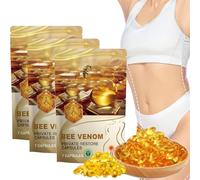 Bee Venom Ginger Oil Capsules, Bee Venom Tighten Vaginal Capsules, Bee Venom Natural Repair Vaginal Capsules, Bee Venom Vaginal Moisturizer Capsules (3 Box, One Size)