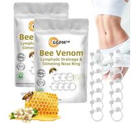 Bee Venom Lymphatic Drainage & Slimming Nose Ring, 14 PCS Bee Venom Nose Ring, GGPM Bee Venom Lymphatic Drainage Nose Ring for Women Men