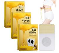 Bee Venom Slimming Patches, Bee Venom Patches, Bee Venom Lymphatic Drainage & Slimming Patches, Body Curves Body Shaping Stickers Lymphatic Patches for Women and Men Body Slim (3 Pack)