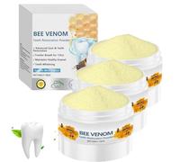 Bee Venom Teeth Powder, 2025 New Bee Venom Treatment Powder for Oral Care, Natural Teeth Whitening Essence, Enamel Repair and Stain Removal, Fresh Breath, for Sensitive Teeth (3)