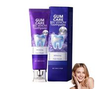 Bee Venom Toothpaste for Gum Care and Teeth Whitening, Bee Venom Dental Toothpaste Natural Deep Clean Stain Removal, Fresh Breath Oral Care for Sensitive Teeth, Suitable for Men and Women, 100g