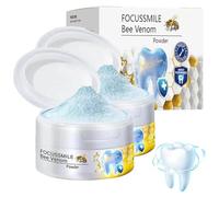 Bee Venom Treatment Powder for Oral Care, Whitening Tooth, Stain Removal, Deeply Cleaning and Fresh Breath, for Sensitive Teeth (2pcs)