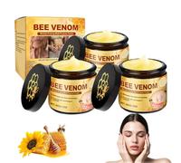 Bee Venom Wrinkle-Firming Cream,Bee Venom Multi-Purpose Cream with Hyaluronic Acid - Firming Emulsion for Face & Body, Skin Elasticity Support and Most Skin Types Moisturizer (3 boxes)