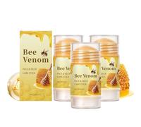 Bee Venomous Neck Care Stick, Bee Venom Firming Serum Stick, Rich In Vitamin C And Honey, Moisturizes Solids, Essence To Enhance Skin Radiance And Elasticity for All Skin Types (3Pc)