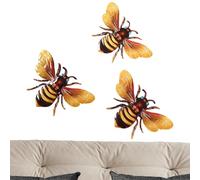 Bee Wall Decor,Bee 3d Wall Art | Indoor Yellow 3X Sculptures, Rust-Proof Weather-resistant For Exterior Patio, Front Door, Yard, Garden, Party