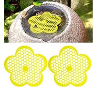 Bee Watering Station Floating Bee Island Butterfly Drinking Station Flower Shaped Floating Island Provides Safe Landing for Insects Watering Tray for Garden Backyard Farm and Balcony Outdoor (2pcs)