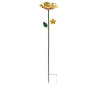 Bee watering Station for Garden, Bee Cups Flower Shaped, Colorful Baths with Metal Decorative Stakes, Insect Butterfly Pollinator Drinking Cup Feeders for Outdoor Yard
