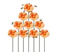Bee Watering Station for Garden | Ceramic Waterer | with Stake Flower Shape Bee Pollination Station | for Outside Indoor Decor Yard Patio Pathway Grassland Lawn Planter Pot Butterfly Humming