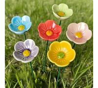 Bee Watering Station For Garden, Weatherproof Drinking Station For Bees & Butterflies, Decorative Bird Waterer & Pollinator Drinker For Outdoor Wildlife Support (5PC)