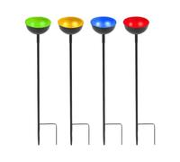 Bee Watering Stations Metal Stakes Garden Stakes Water Supply Cups for Bees Garden Decoration 4 Carving Stakes for Feeding and Watering in Yard