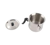 Bee Wax Melting Pot, Stainless Steel Wax Melting Pot for Beekeeping, Heatproof 304 Stainless Steel with Lid and Plastic Handle for Melting Beeswax, Honey or Chocolate (1.5L)