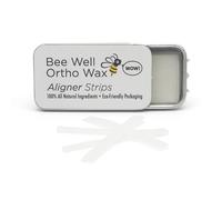Bee Well Orthodontic Wax for Aligners Strips | 100% All Natural Beeswax Aligner Wax | Protects & Relieves Irritation from Clear Aligners | 1 Recyclable Tin with 40 Strips | Aligner Kit Essential