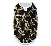 Bee Whisperer Funny Dog Shirts Sleeveless Pet Tank Top Comfort Pets Clothes Vest for Small Medium Dogs Cat M