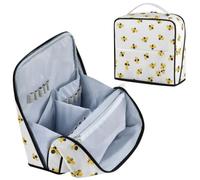 Bee White Makeup Bag Cosmetic Case for Women