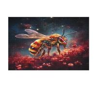 Bee Wooden Puzzles Jigsaw Puzzle 1000 Pieces for Adults Creative Difficult Challenging Game （75×50cm）