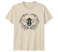 Bee Wreath Nature Insects Graphic T-Shirt Mens Casual Tee Womens Unisex Top L
