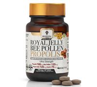 Bee and You Royal Jelly Tablets with Propolis Extract, Bee Pollen, Vitamins and Minerals Supplement, Daily Immune and Energy Support, Gluten Free, 60 Count