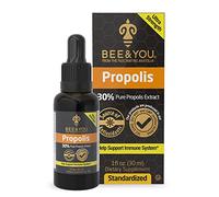 BEE&You Propolis Liquid Extract Drops, 20% Propolis, 30ml, Immune Support, Sore Throat Relief, Allergy Relief, Respiratory Support, Antioxidants, Keto, Paleo, Gluten-Free