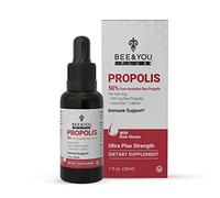 BEE&You, Propolis Liquid Extract Drops, 50% Pure Propolis, Ultra Plus Strength, Immune Support Supplement, Sore Throat, Allergy Relief, Respiratory, Antioxidants, Keto, Paleo, Gluten-Free, 1 Fl Oz