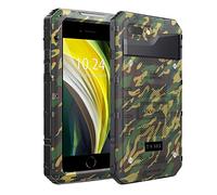 Beeasy Case for iPhone SE 2022/SE 2020 Shockproof Waterproof Built-in Screen Protector,Metal Cover Tough Heavy Duty Amour Military Protective, Full Body Drop Proof Bumper for Outdoor Sport,Camo