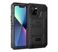 Beeasy for iPhone 13 Case Waterproof Heavy Duty Shockproof Tough Metal Armour Cover Dustproof Built-in Screen Protector, Robust 360 Full Body Military Protective Rugged Case for iPhone 13,Black