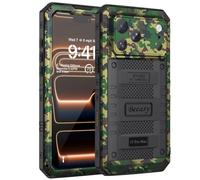 Beeasy for iPhone 17 Pro Max Case, Waterproof Shockproof Metal Armour Cover, Heavy Duty Tough Case with Built-in Screen Protector, Full Body Protective Phone Case for iPhone 17 Pro Max, Tactical Camo