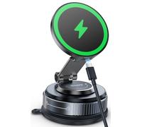 Beeasy for Magsafe Car Mount Charger 15W, Suction Cup Magnetic Phone Holder | |15W Top Charge| 360° Adjustable Vacuum Suction Cup Wireless Car Charger for iPhone 18-12 Series, Samsung