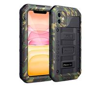 Beeasy iPhone 11 Case Camouflage, Waterproof Shockproof Tough Heavy Duty, with Built-in Screen Protector 360 Degree Full Body Military Protective, Drop Proof Metal Rugged Cover for Outdoor Sport