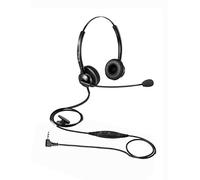 Beebang 2.5mm Headset for DECT Phone Cordless Phone with Standard 2.5mm Jack, Dual Ear Noise Cancelling Microphone Headset Compatible with Panasonic Cisco SPA series Avaya Polycom…