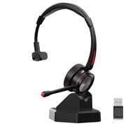 Beebang Headset with Microphone Bluetooth for PC, Wireless Headset with Mic Noise Canceling, 40 Hrs Working Time, With USB Adapter for Work Laptop Teams Business Meeting