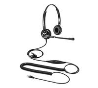 Beebang RJ9 Telephone Headset with Noise Cancelling Microphone, Dual Ear Landline Phone Headset for Office, Corded Call Center Headset Work with Yealink Fanvil Grandstream Htek Escene…