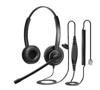 Beebang Telephone Headset with Pro Noise Canceling Microphone, RJ9 Phone Headset for Office Call Center Landline Deskphone, Work for Mitel NEC Shoretel Aastra Uniden Allworx Toshiba