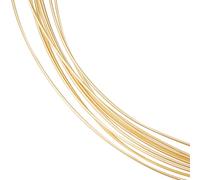 Beebeecraft 1.5M 14K Gold Filled Brass Wire 0.45mm Yellow Gold Metal Wire Half Hard Round Copper Jewelry Cord for Jewelry Making Bracelets Earring Necklace Beading Wrapping DIY Crafts