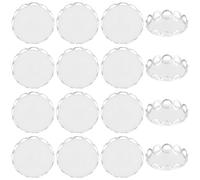 Beebeecraft 1 Box 100Pcs 17mm Round Bezel Cups 304 Stainless Steel Cabochon Setting Tray for DIY Earring Necklace Bracelet Jewelry Making