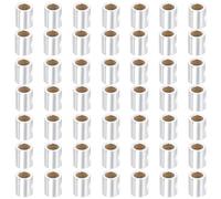 Beebeecraft 1 Box 100Pcs 925 Sterling Silver Crimp Beads Tiny Tube Spacer Loose Stopper Beads for Jewelry Making Findings Earring Bracelet Necklace Findings