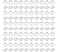 Beebeecraft 1 Box 100Pcs 925 Sterling Silver Plated Brass Locking Jump Rings OD 5.5mm ID 3mm Round Twister Open Clasp for Jewellery Making Findings