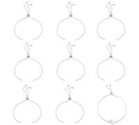 Beebeecraft 1 Box 10Pcs Adjustable Slider Bracelet for Jewelry Making Platinum Plated Brass Bracelet Making Slider Extender Chains with Ball Ends for DIY Bracelet