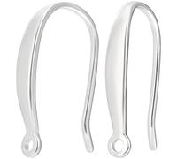 Beebeecraft 1 Box 10Pcs Ear Wires 925 Sterling Silver French Earring Hooks with Loop Dangle Fish Hook for Earrings Jewelry Making